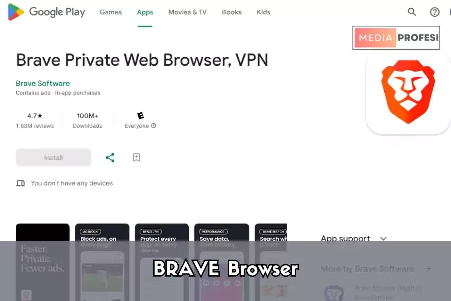 Browser Anti Blokir Brave